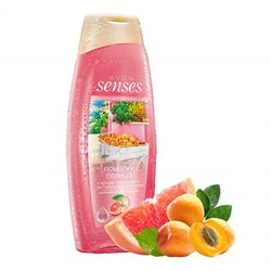 71682 Увлажняющий гель для душа с ароматом розового грейпфрута и абрикоса   Поцелуи солнца   500 мл - фото 5847